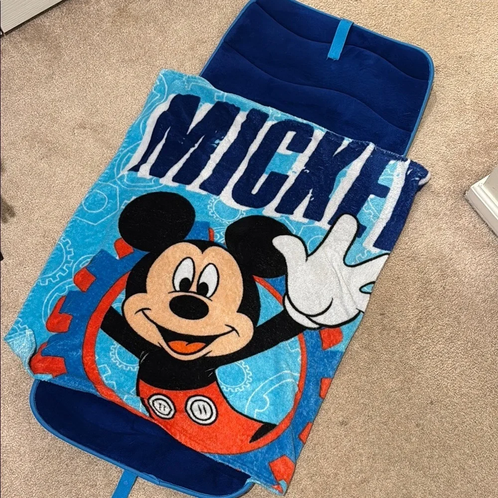 Disney Mickey Mouse Kids Blanket - Blue and Red nap mat
